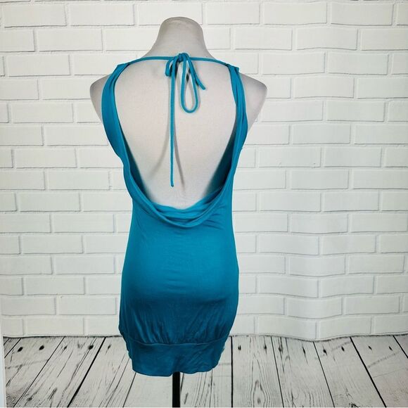 10/$25🦋 Wet Seal Teal Open Back Tunic Length Tank - Size Small - Picture 5 of 10
